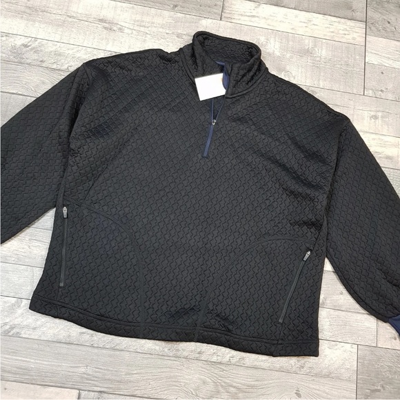 Sweaty Betty Womens Black Pace Jacquard Run Half Zip Top Medium UK 12 BNWT - Picture 3 of 14